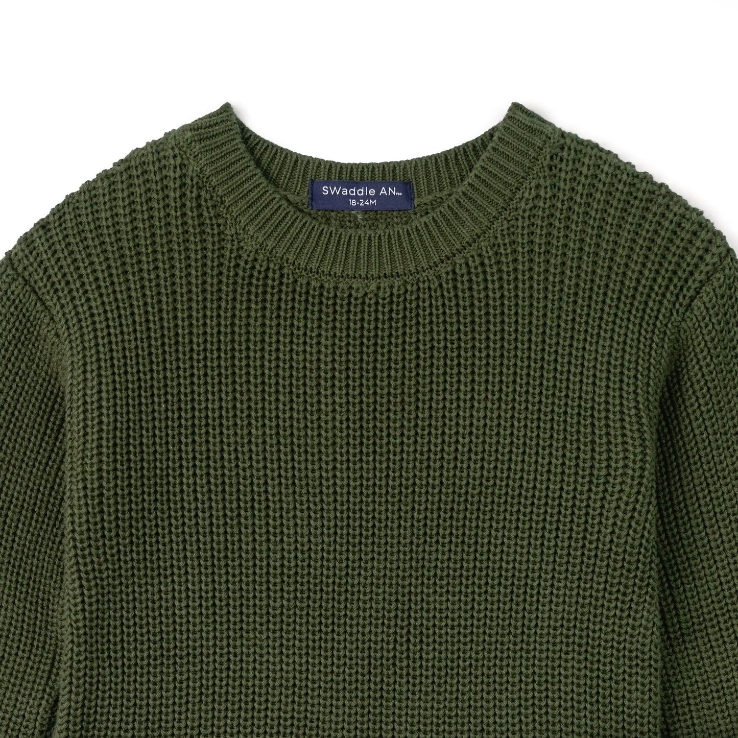 Baby Knit Romper Snap Closure in Forest Green