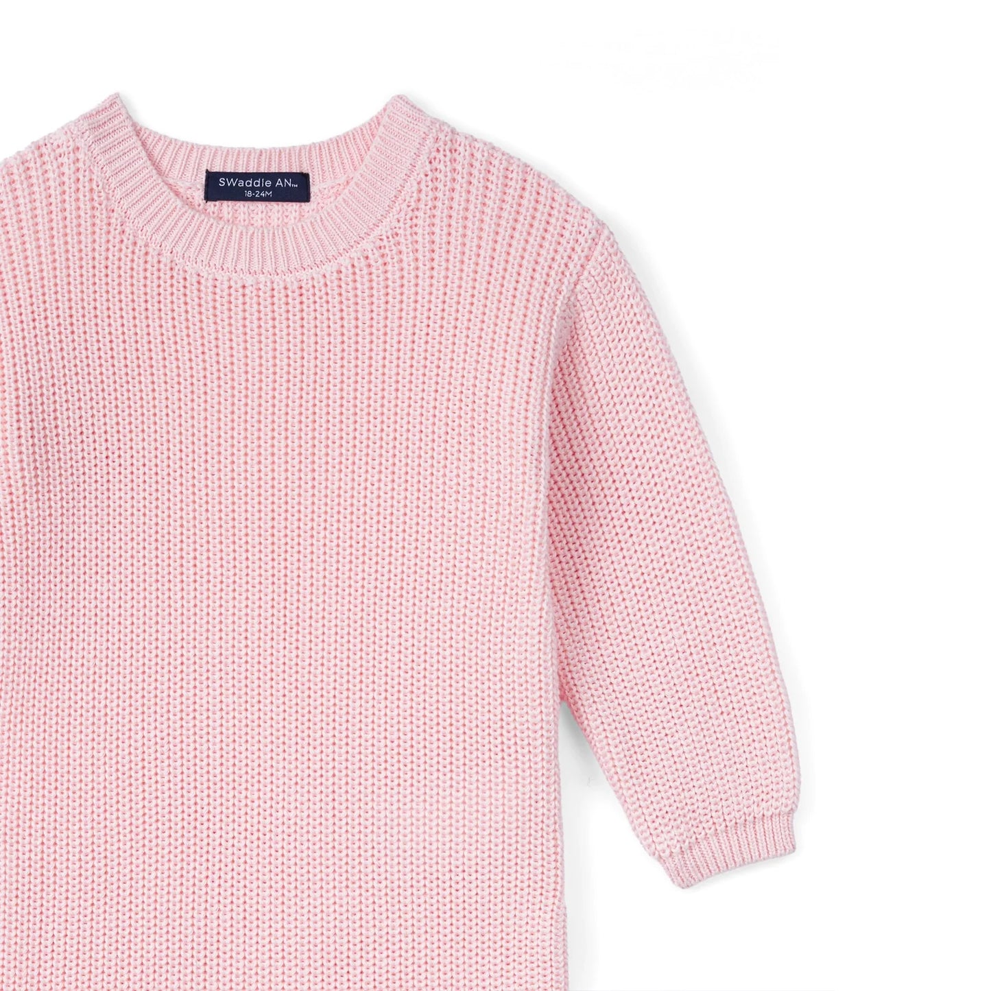 Baby Knit Romper Snap Closure in Pink
