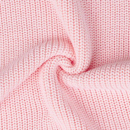 Baby Knit Romper Snap Closure in Pink