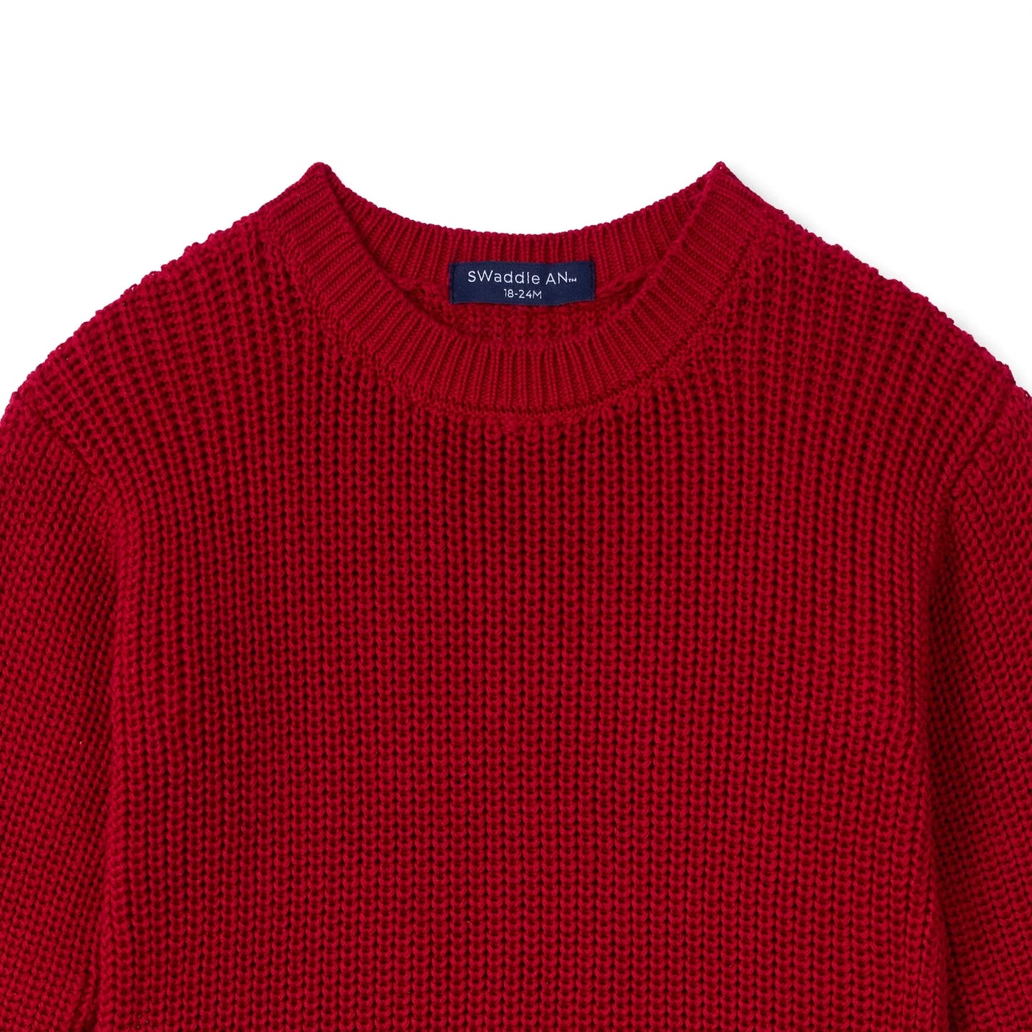 Baby Knit Romper Snap Closure in Red Xmas