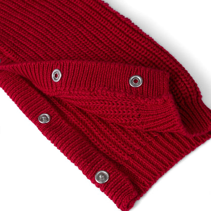 Baby Knit Romper Snap Closure in Red Xmas