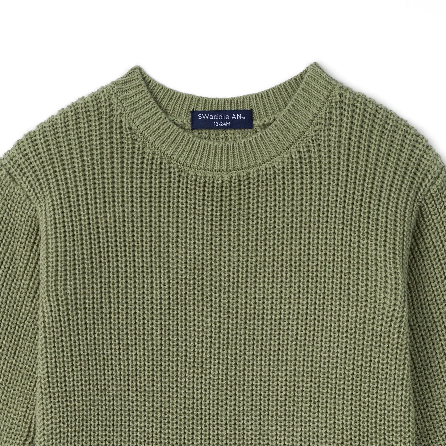 Baby Knit Romper Snap Closure in Sage Green