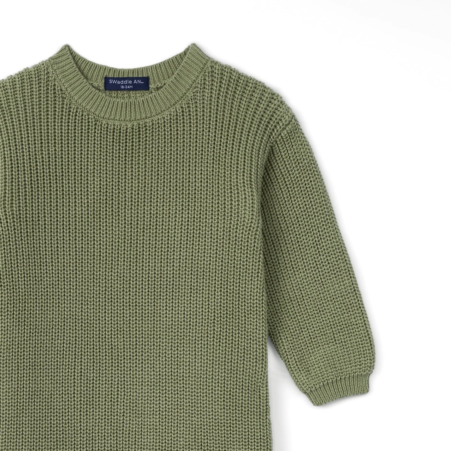 Baby Knit Romper Snap Closure in Sage Green