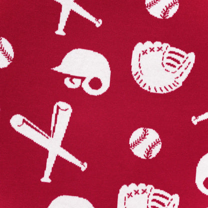 Baseball Jacquard Knit Baby Blanket
