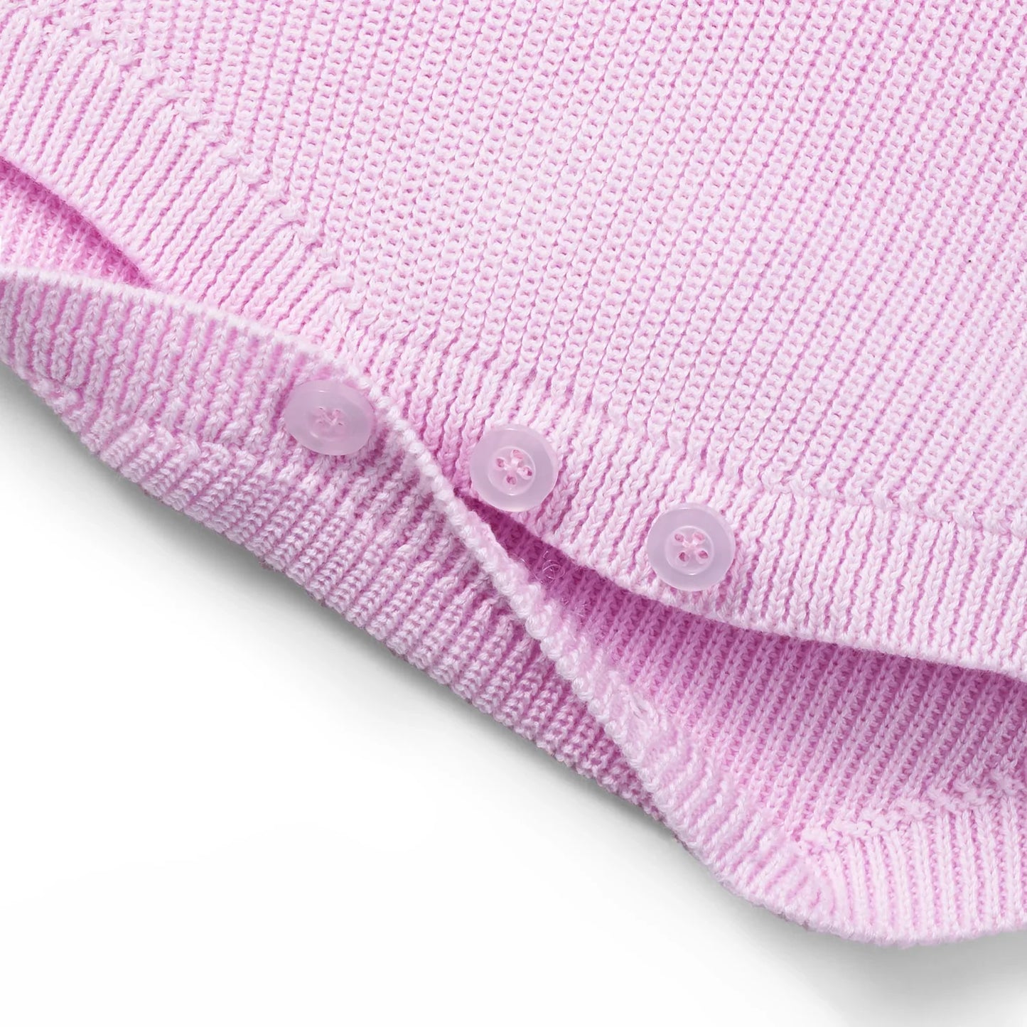 Baby Knit Button Strap Romper in Lilac