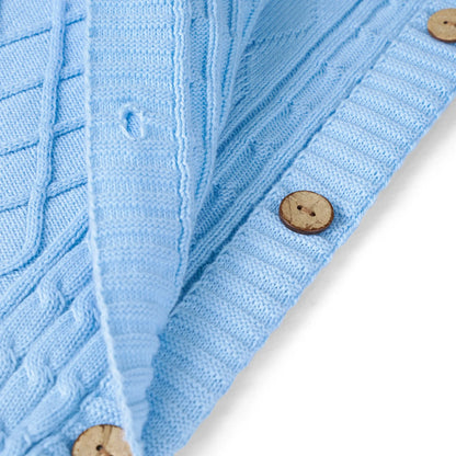 Cable Knit Baby Sleep Sack in Baby Blue