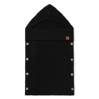Cable Knit Baby Sleep Sack in Black