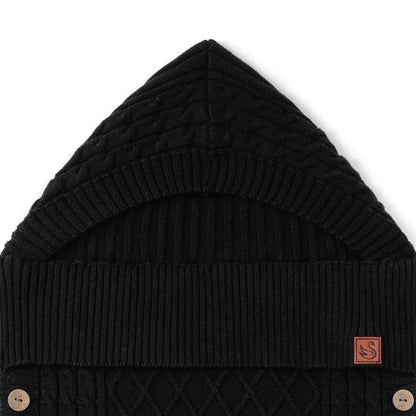 Cable Knit Baby Sleep Sack in Black