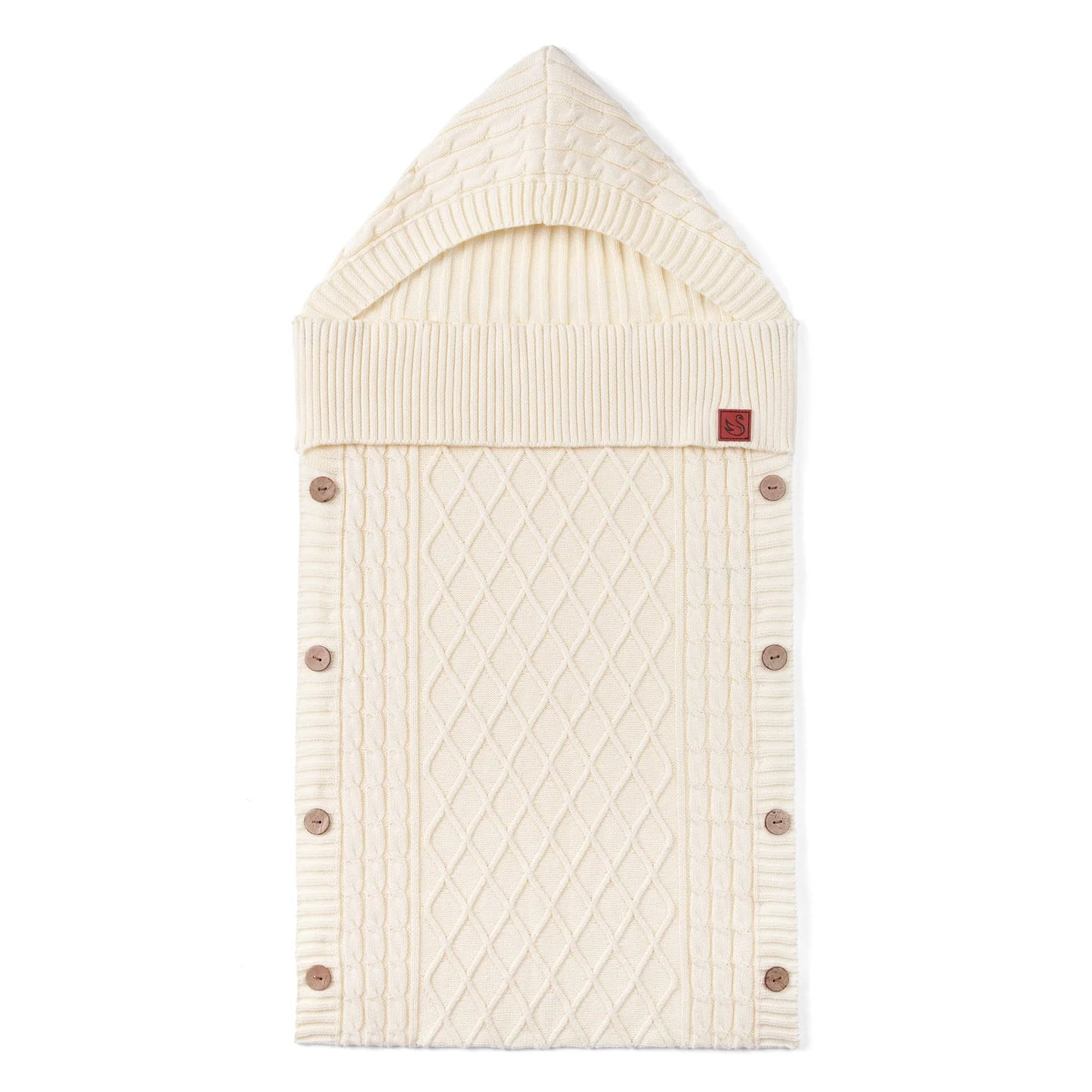 Cable Knit Baby Sleep Sack in Cream