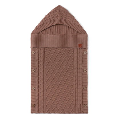Cable Knit Baby Sleep Sack in Mocha