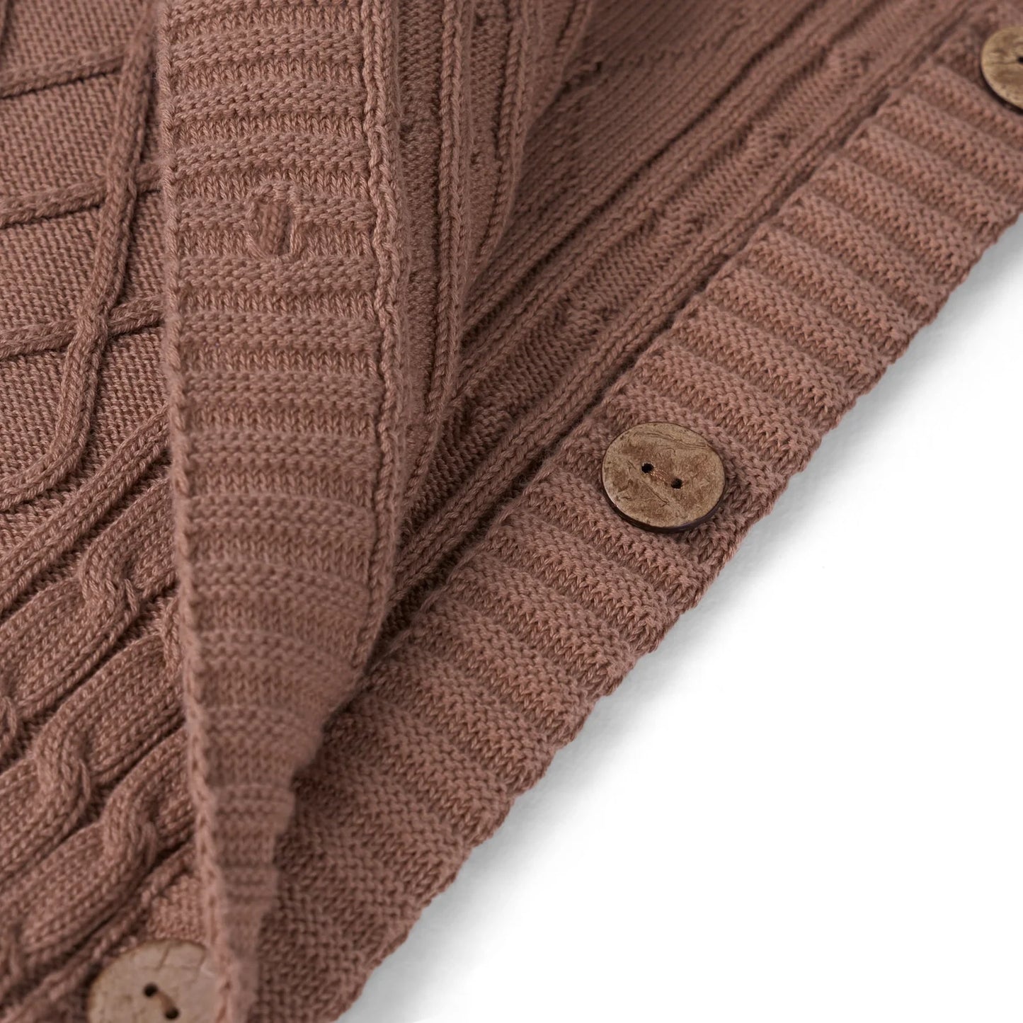 Cable Knit Baby Sleep Sack in Mocha