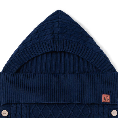 Cable Knit Baby Sleep Sack in Navy