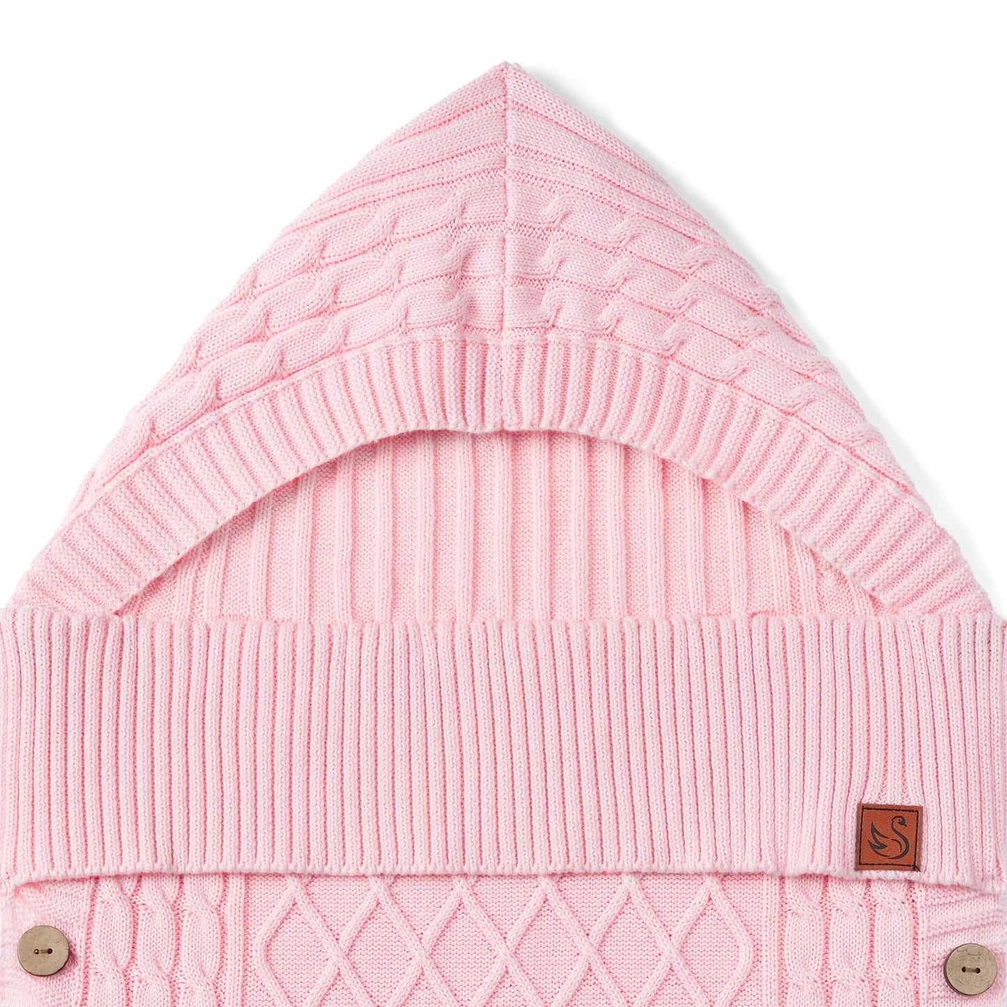 Cable Knit Baby Sleep Sack in Pink