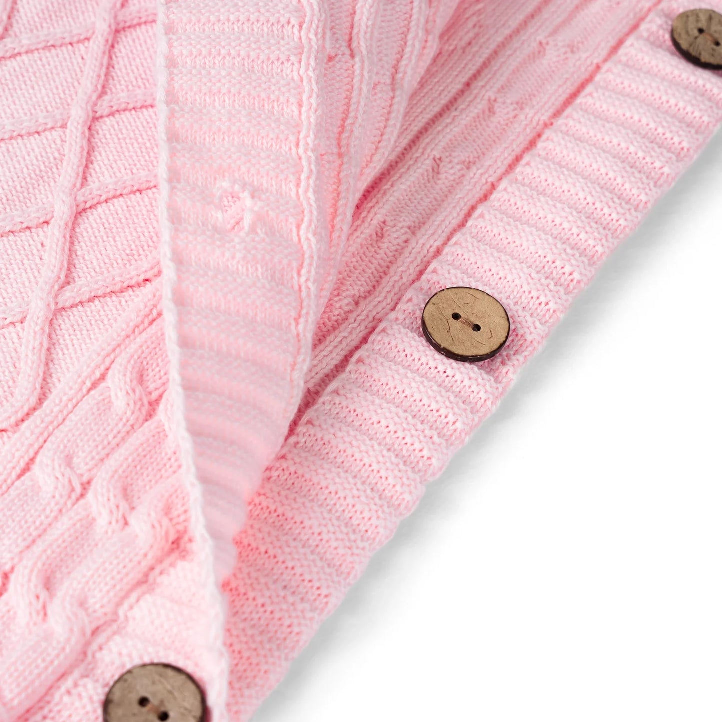 Cable Knit Baby Sleep Sack in Pink