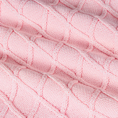 Cable Knit Baby Sleep Sack in Pink
