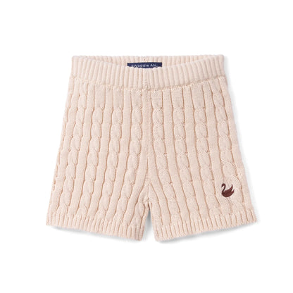 Cable Knit Short in Beige