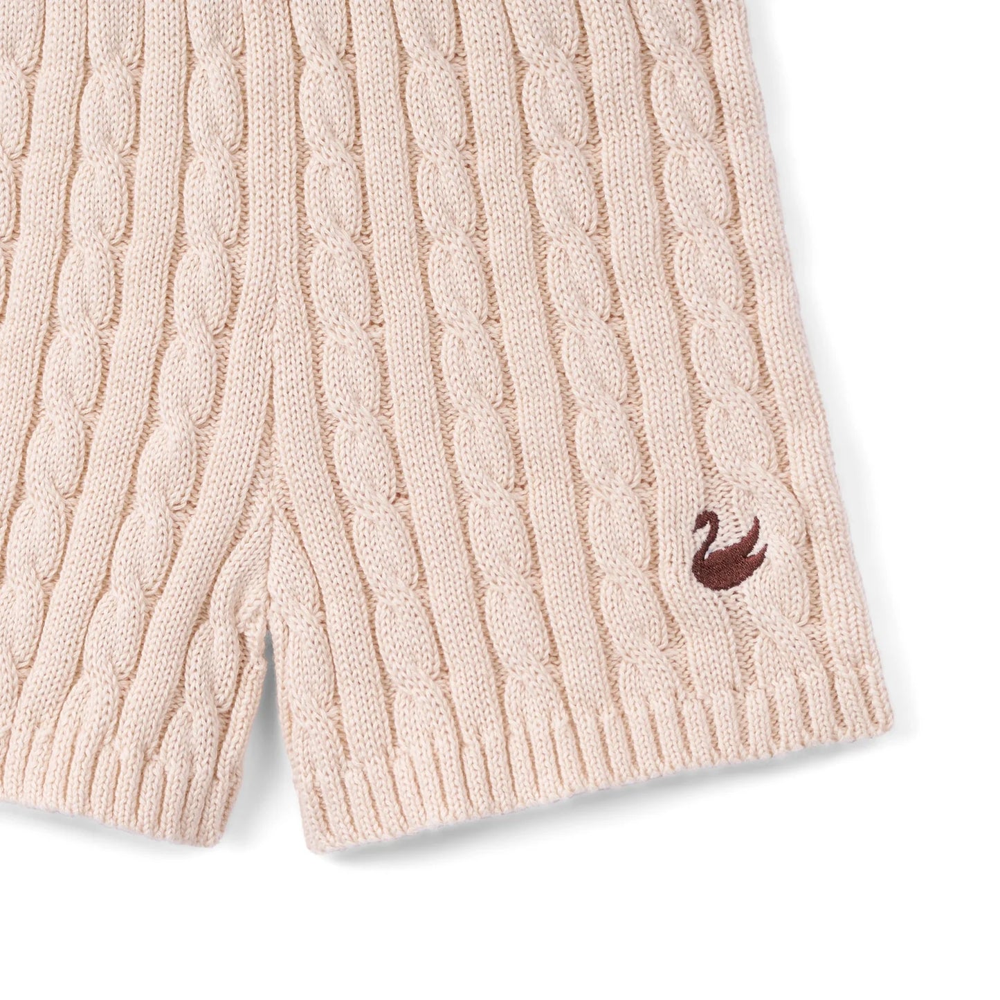 Cable Knit Short in Beige