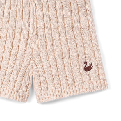 Cable Knit Short in Beige