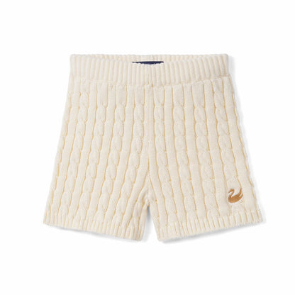 Cable Knit Short in Cream