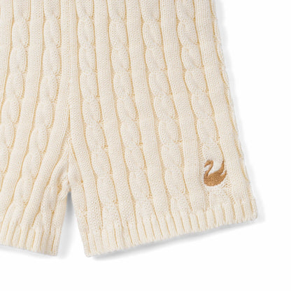Cable Knit Short in Cream