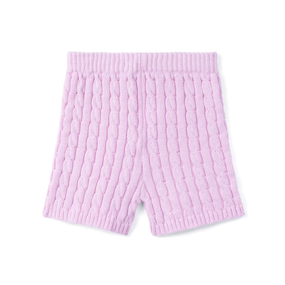 Cable Knit Short in Lilac