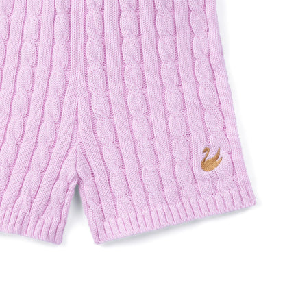 Cable Knit Short in Lilac