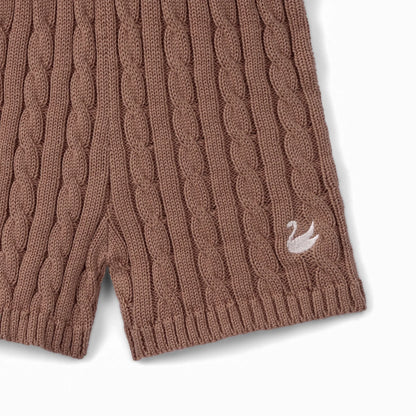 Cable Knit Short in Mocha