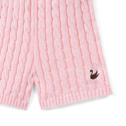 Cable Knit Short in Pink