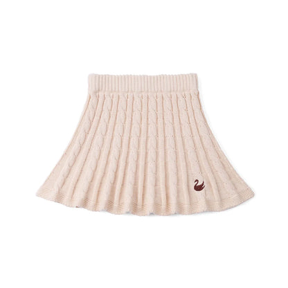 Cable Knit Skirts in Beige