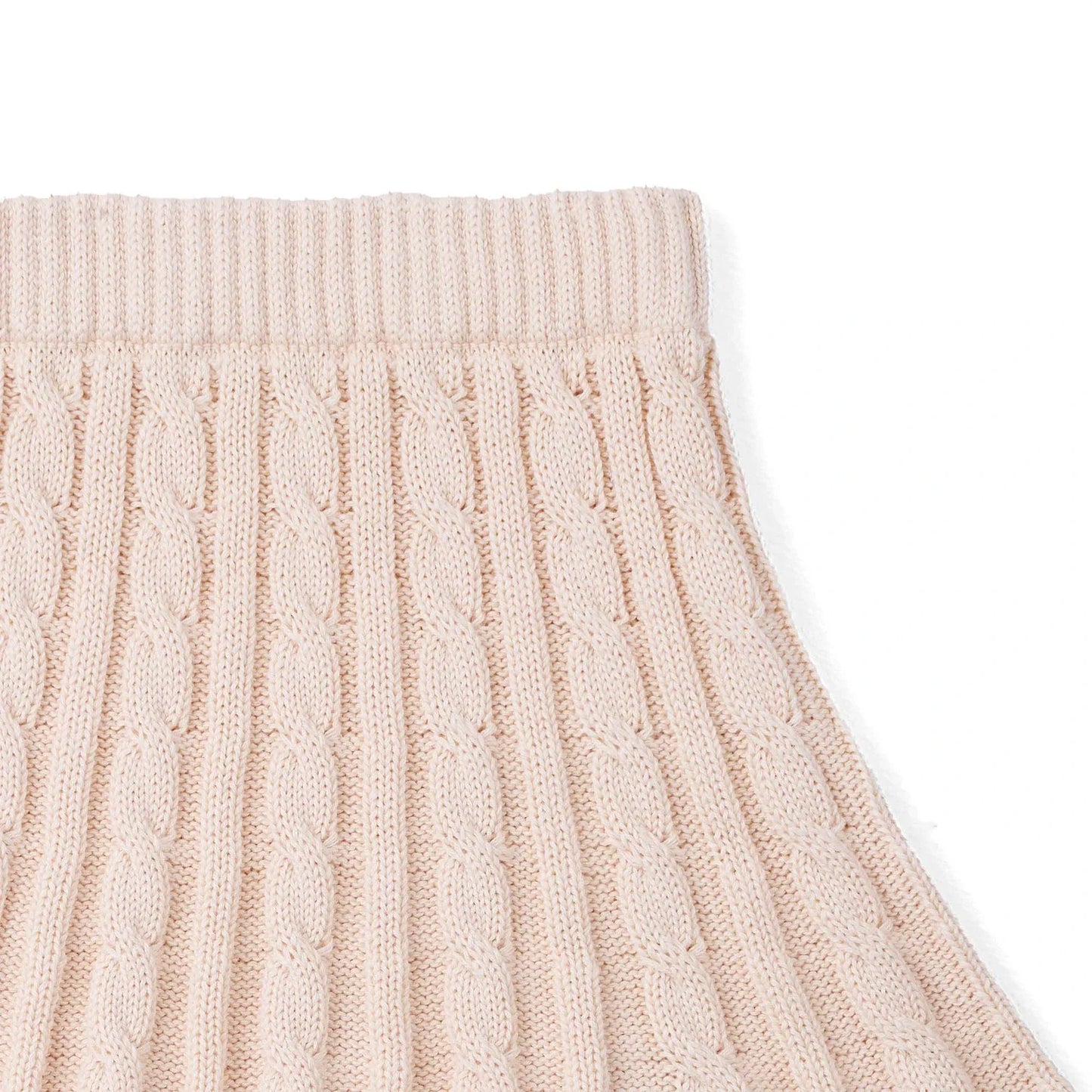 Cable Knit Skirts in Beige