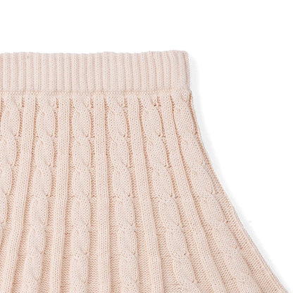 Cable Knit Skirts in Beige