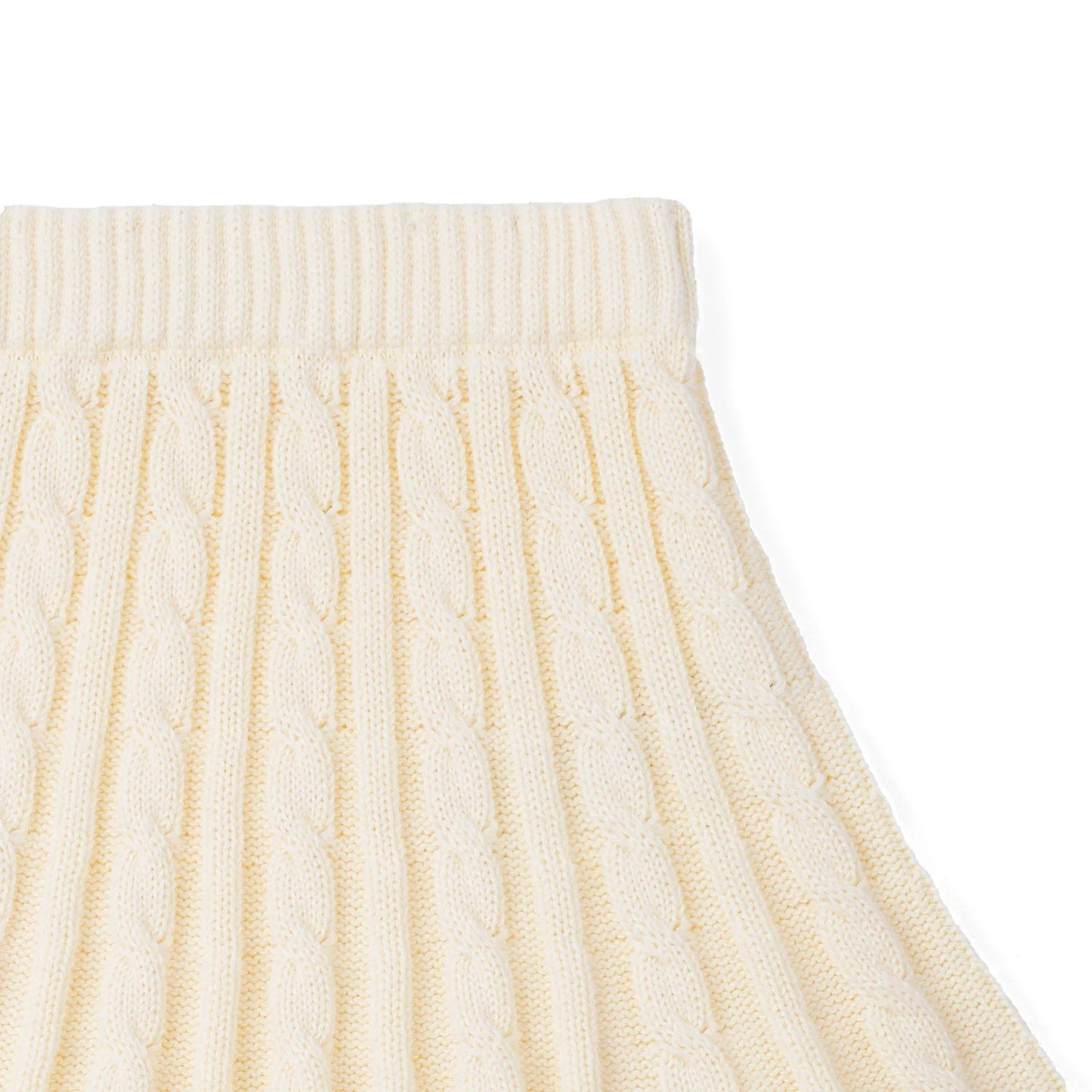 Cable Knit Skirts in Cream