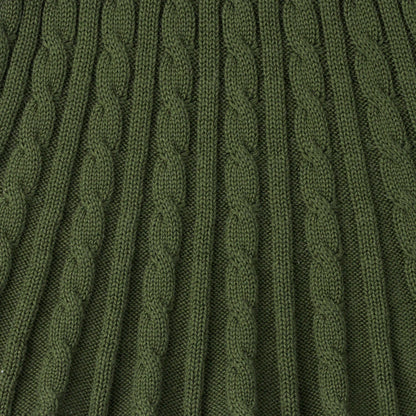 Cable Knit Skirts in Forest Green