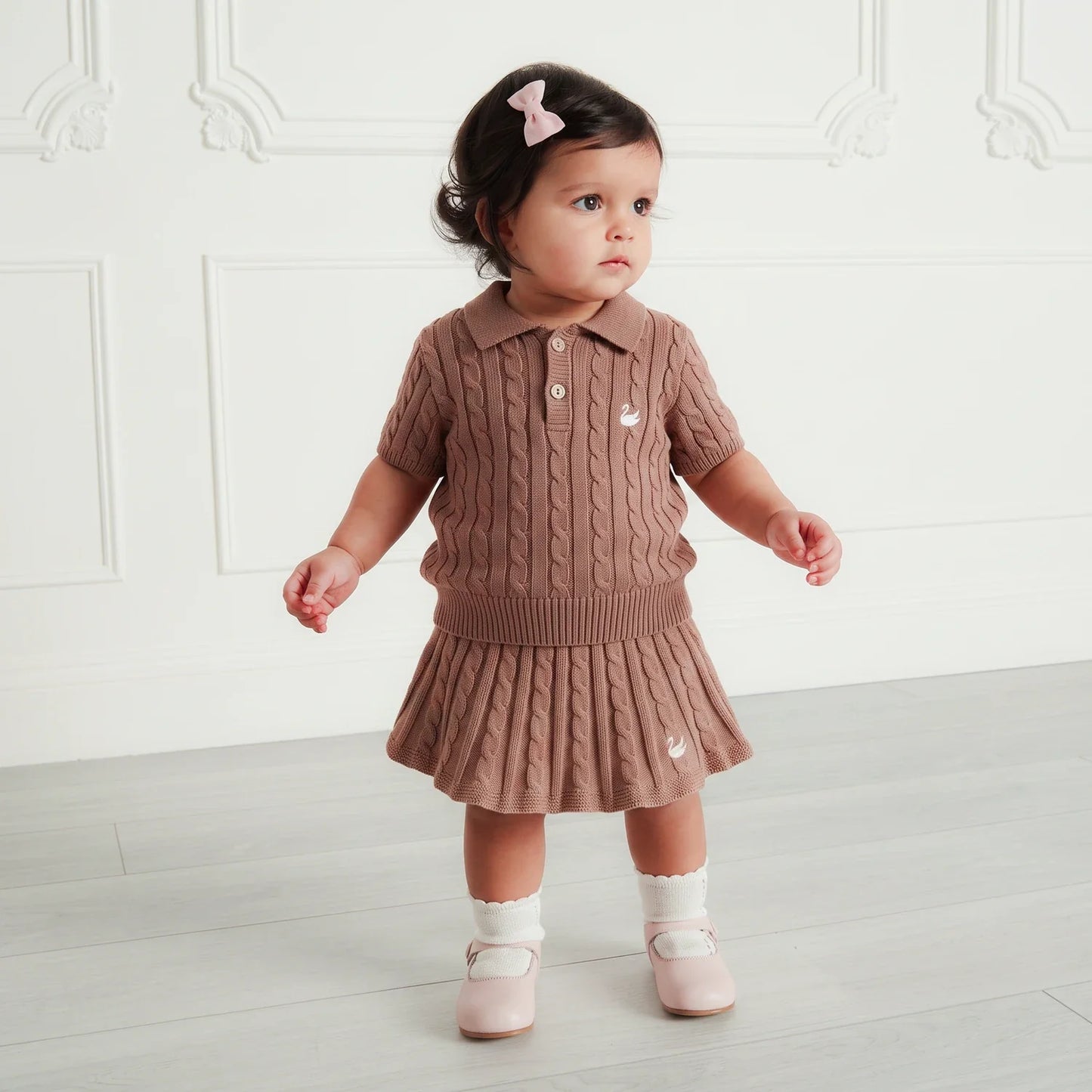 Cable Knit Skirts in Mocha