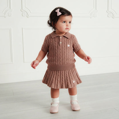 Cable Knit Skirts in Mocha