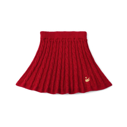 Cable Knit Skirts in Red Xmas