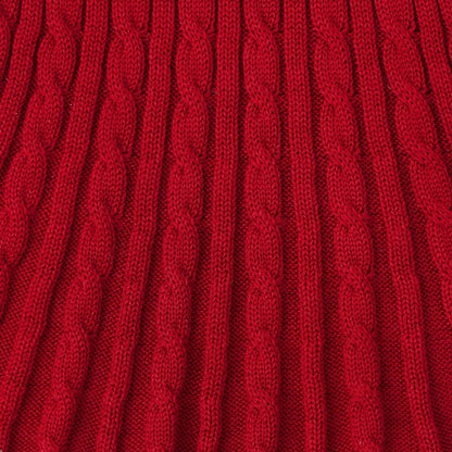Cable Knit Skirts in Red Xmas