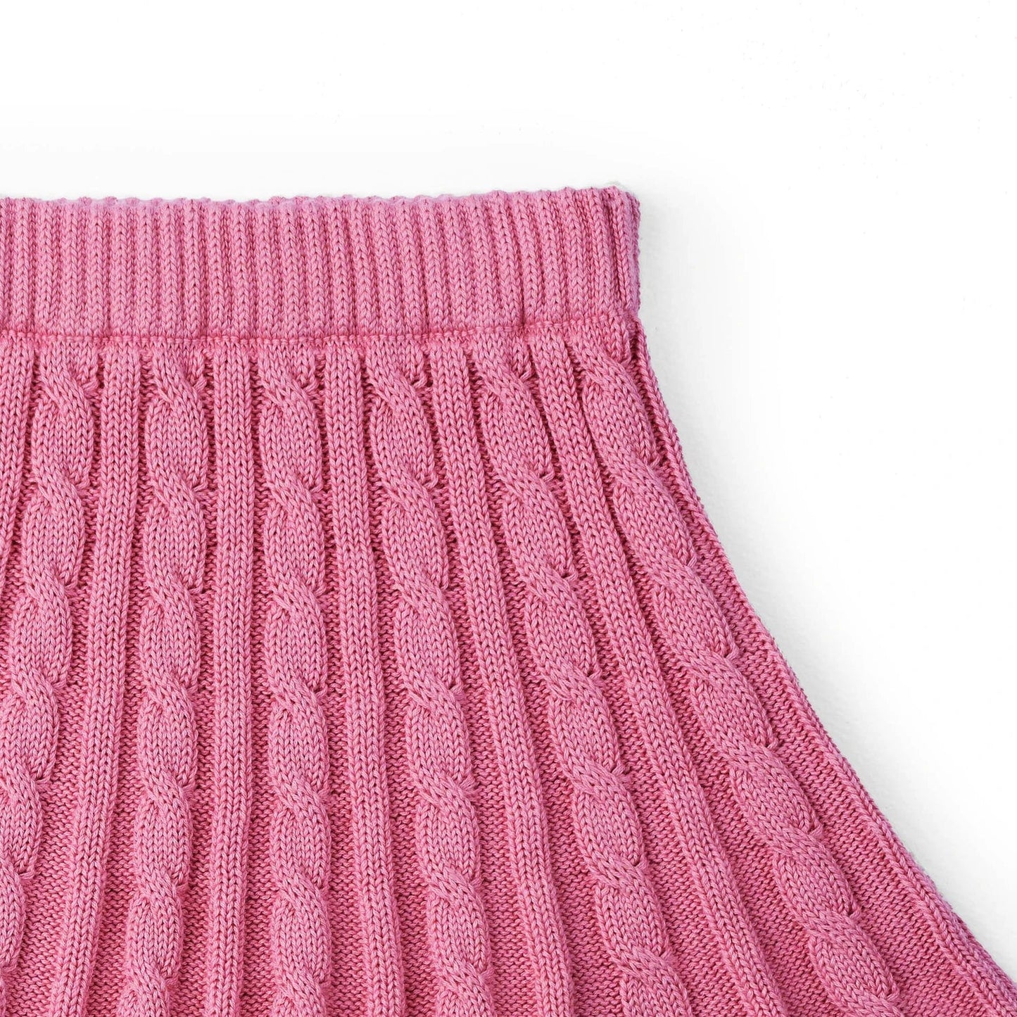 Cable Knit Skirts in Rose Pink