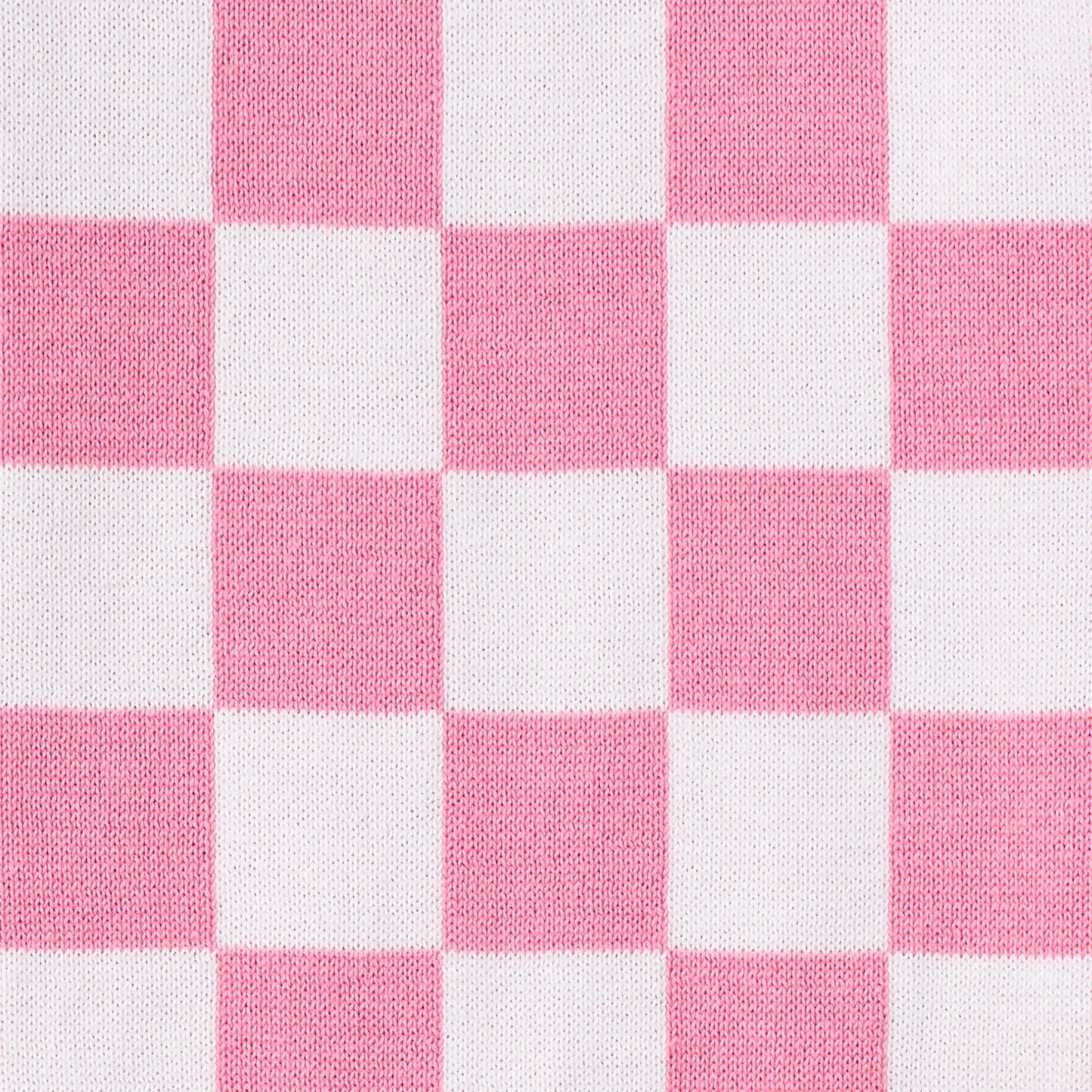 Pink Checker Knit Jogger Pants