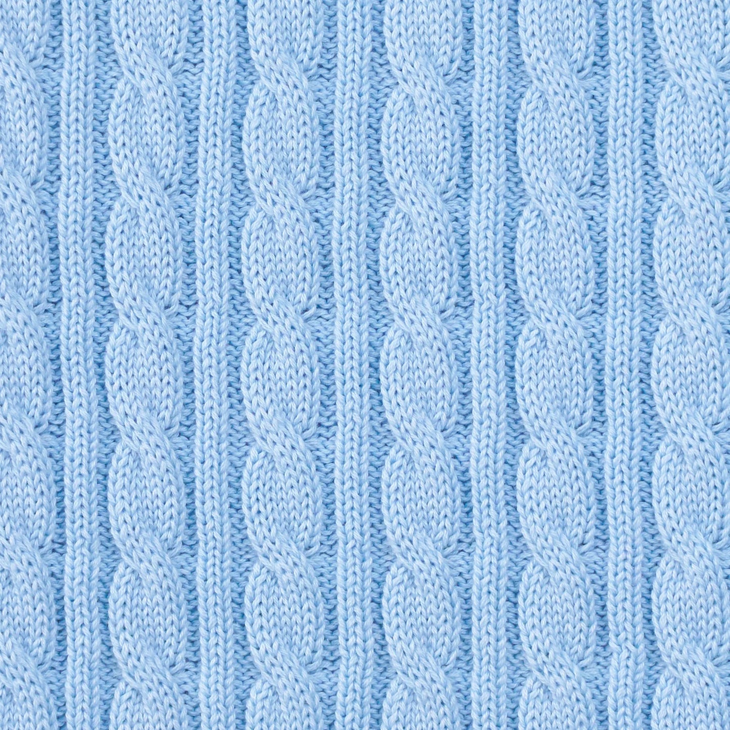 Classic Cable Knit Baby Sweater in Baby Blue
