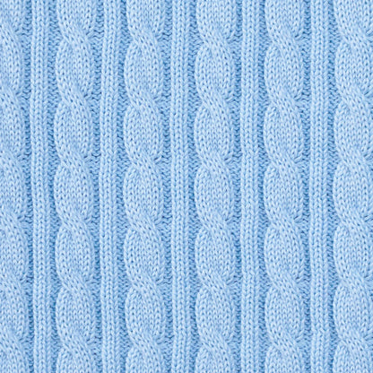 Classic Cable Knit Baby Sweater in Baby Blue