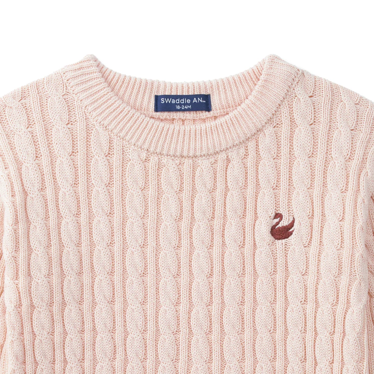 Classic Cable Knit Baby Sweater in Beige