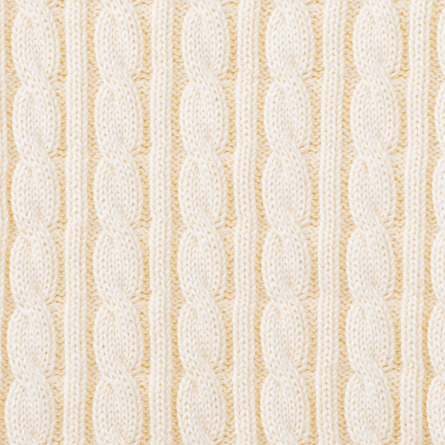 Classic Cable Knit Baby Sweater in Cream