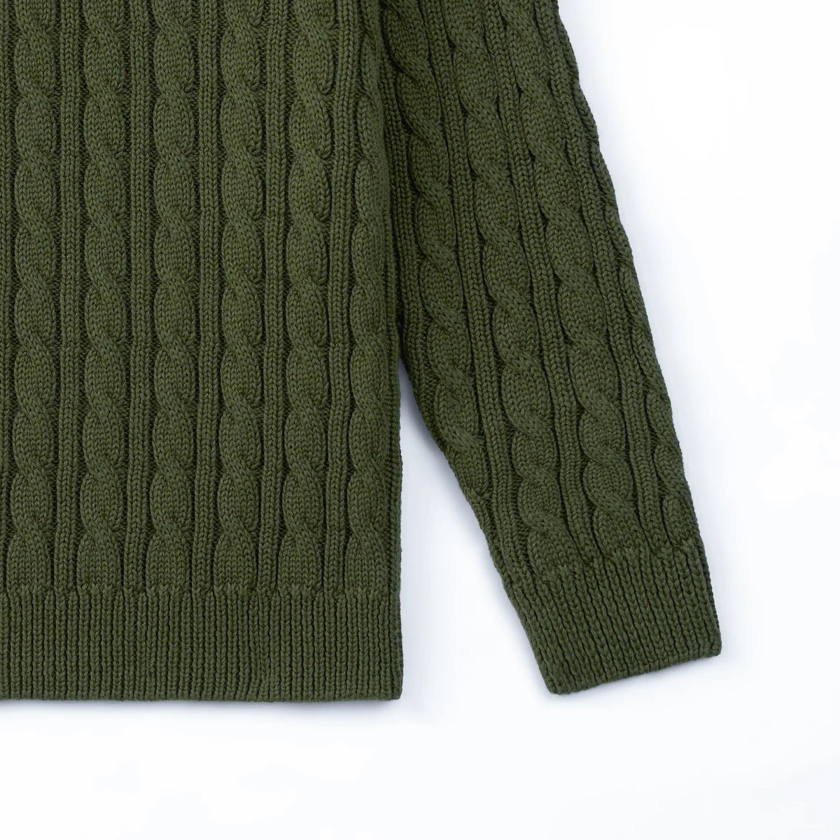Classic Cable Knit Toddler Sweater – Forest Green