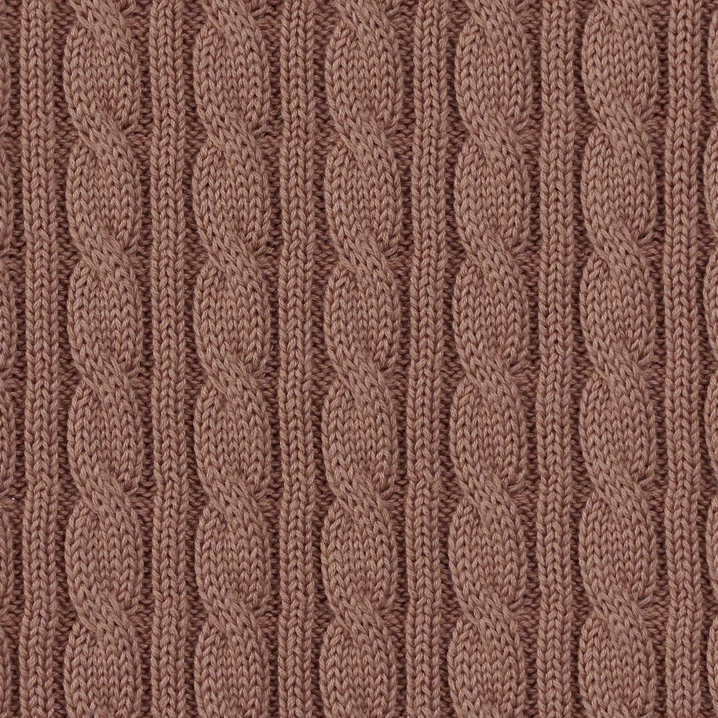 Classic Cable Knit Baby Sweater in Mocha