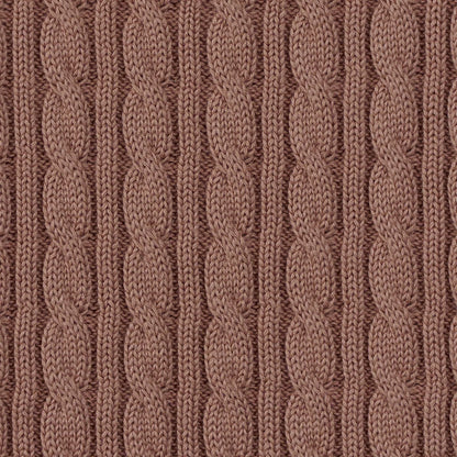 Classic Cable Knit Baby Sweater in Mocha