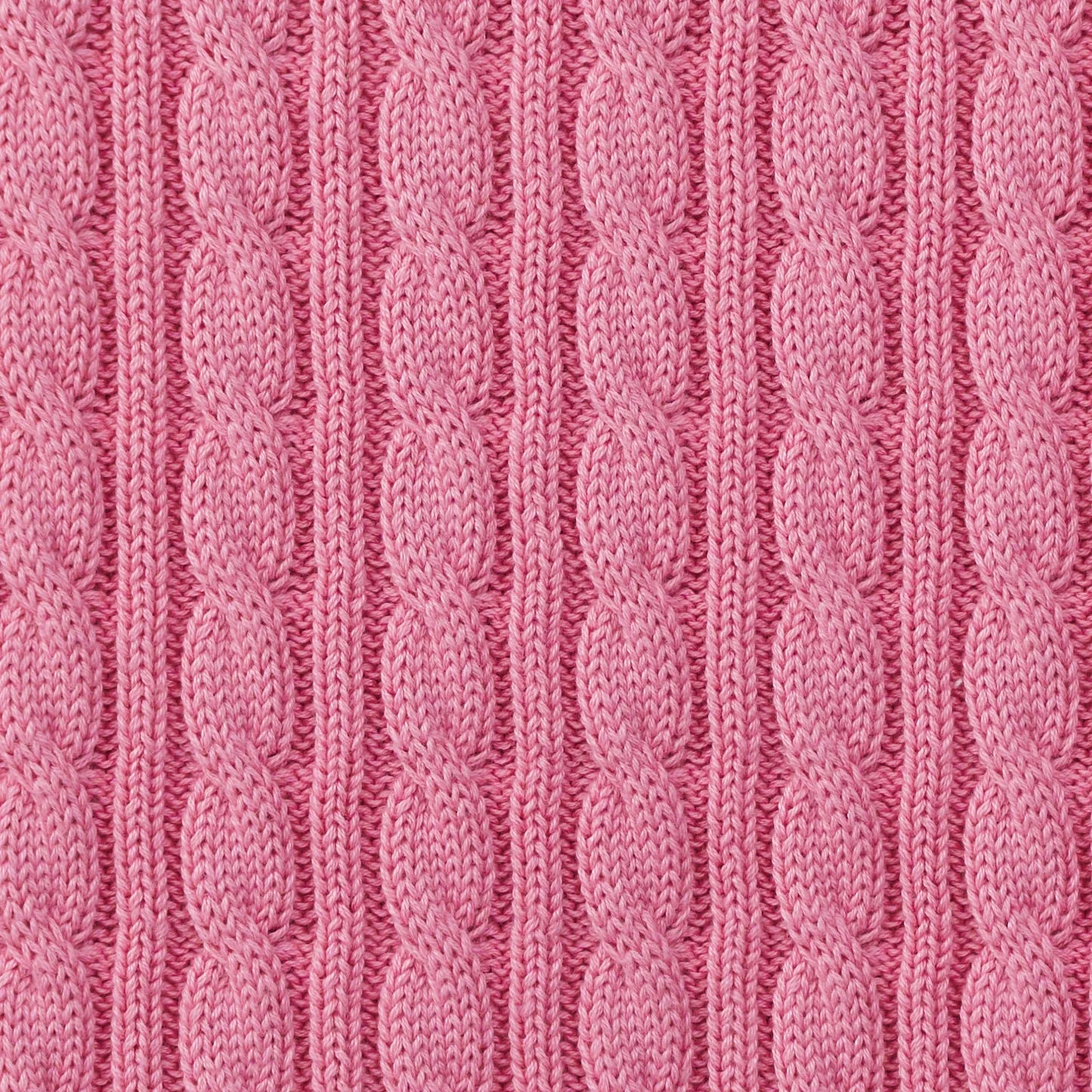 Classic Cable Knit Baby Sweater in Rose Pink