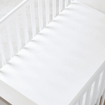 Bamboo Crib Sheet in White