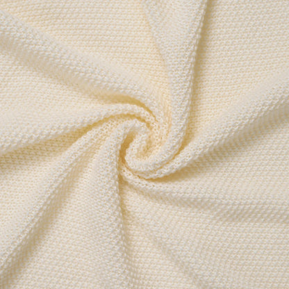 Heirloom Lace Knit Baby Blanket in Cream