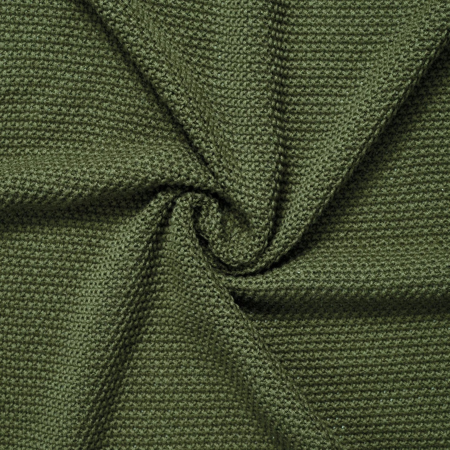 Heirloom Lace Knit Baby Blanket in Forest Green